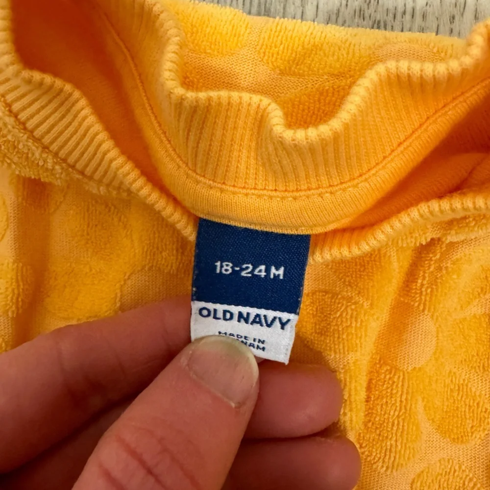 Orange Textured  flower Toddler Outfit